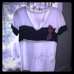 Kate spade eye glasses pocket cute t- shirt top XS